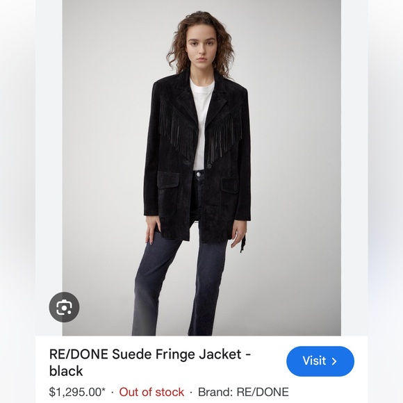 Re/done Suede Fringe Jacket - Picture 8 of 11